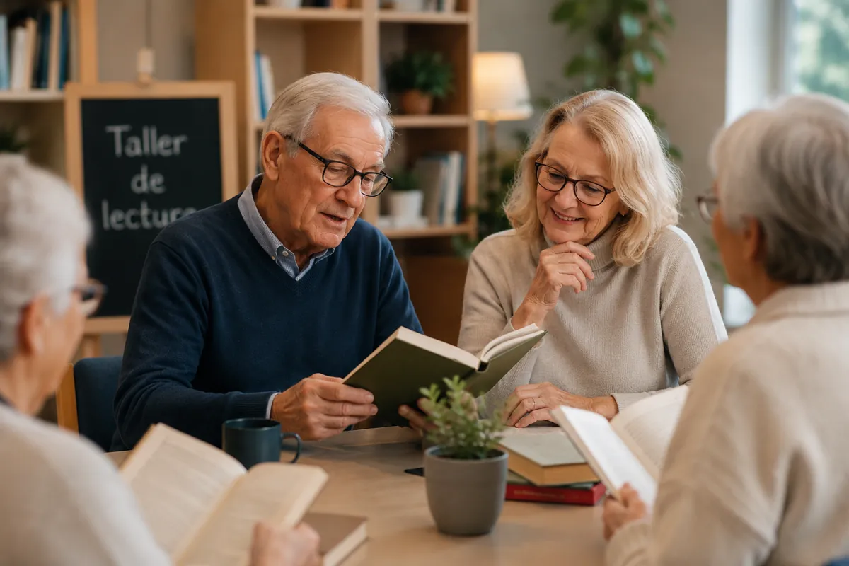 Taller de lectura en grupo con residentes